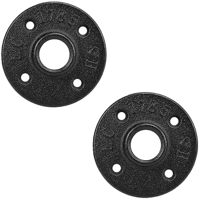 Industrial Pipe Floor Flange, Heavy Duty Malleable Iron Pipe Fittings, Wall by BathAce