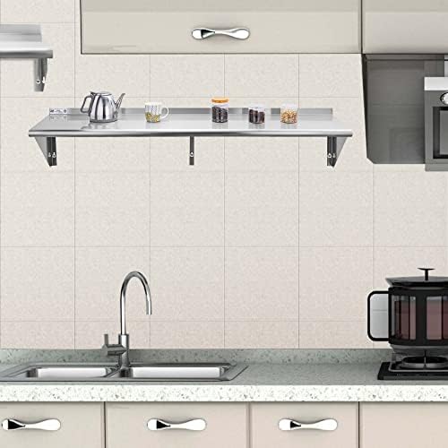 Hally Stainless Steel Wall Mount Shelf 14 x 60 in, NSF Commercial Shelving - Image 6