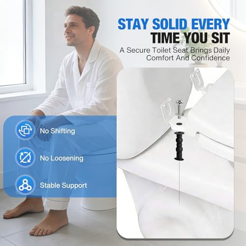 Jamini Top Mount Toilet Seat Screws Replacement Kit, Compatible - Image 2