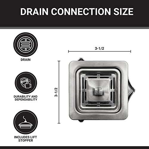 Strictly Sinks Stainless Steel Square Garbage Disposal Adapter - Image 2