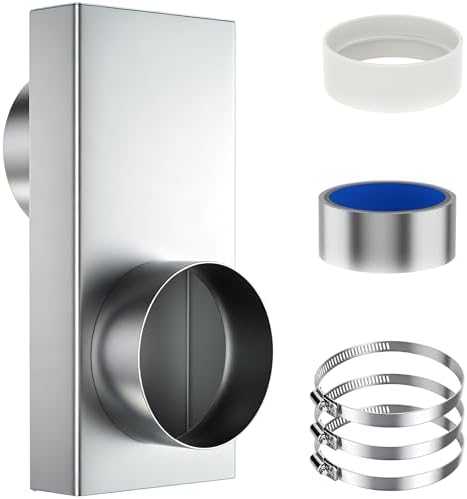 Periscope Dryer Vent, 0-5" Adjustable Dryer Vent Stainless Steel Telescoping by Popbee