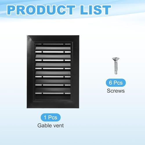 PATIKIL 14 x 10 Inch Gable Vent, 8 x 12 Inch Duct Opening Size - Image 3