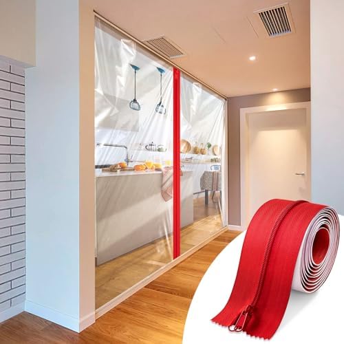 6 Rolls Heavy Duty Zipper for Dust Barriers, 7 ft x 3 Inch - Image 4