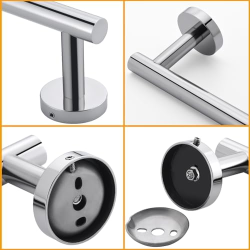 Towel Bar for Bathroom Polished Chrome, 27Inch Towel Rack Wall Mounted - Image 6