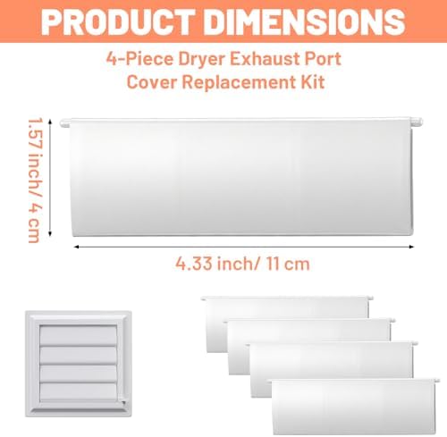 4 Pack Dryer Vent Flap Cover Replacement Exhaust Vent Covers Panel - Image 2