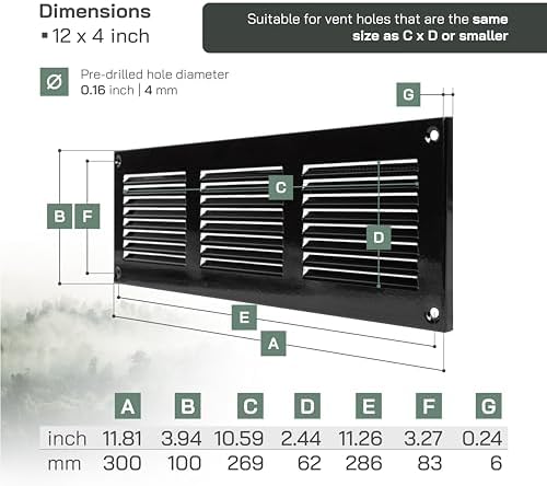 Vent Systems 12'' x 4'' Inch Pack of 2 - Image 2