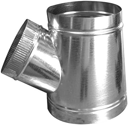 10" x 8" x 8" T-Wye HVAC Duct Fitting, 26 Gauge Galvanized Steel Round Duct by DuctOutlet