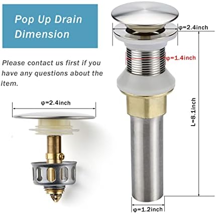 Rockgoya Bathroom Sink Drain, 5 Pack Drain Stopper Bathroom Sink Without - Image 4