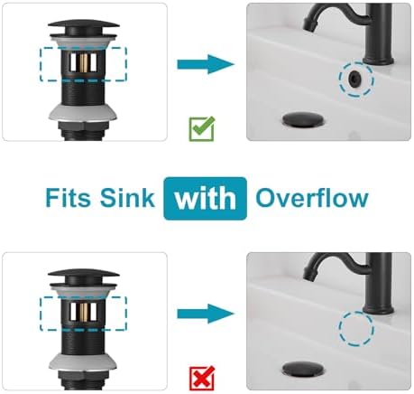 15/8" Bathroom Faucet Vessel Vanity Sink Pop Up Drain Assembly Stopper - Image 6
