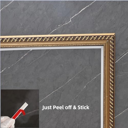 Trimold Matte White Molding Trim Peel and Stick, Flexible Mirror Border Design - Image 3