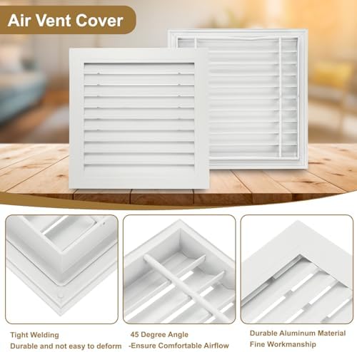 PATIKIL 14" x 14" Aluminum Return Grille, Air Supply Vent Cover Linear Bar - Image 3