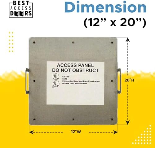 Best 12″ x 20″ Grease Duct Access Panel - Image 3