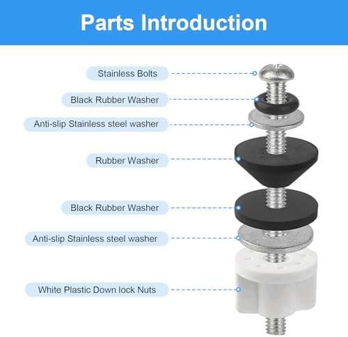 2PCS 3 Inches Universal Toilet Seat Bolts Kit - Image 4