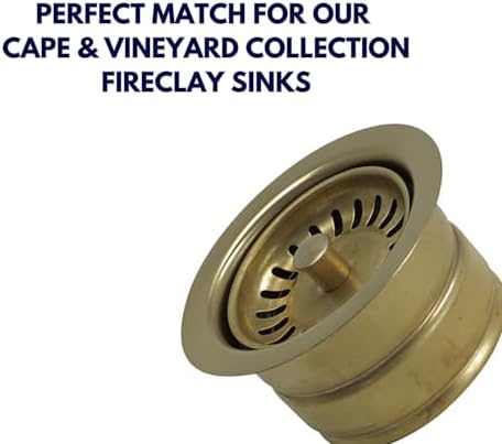 Nantucket Sinks 3.5" Extended Garbage Disposal Flange, Unlacquered Brass - Image 4