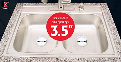 Keeney K5475DSBN Double Bowl Kitchen Sink Strainer and Garbage Disposal Flange - Image 5