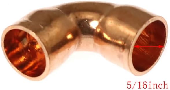 RLECS 8PCS 5/16inch ID 90 Degree Copper Elbow Short-Turn Copper Pipe Fitting - Image 3