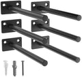 LEOPO 6-Pack 6 inch Floating Shelf Brackets, Hidden Shelf Bracket by FinestHomeDecor