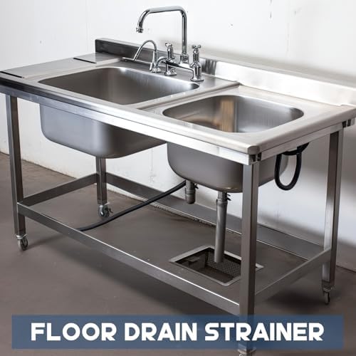 Tuanse 1 Pc 8.5 x 8.5 x 3'' Stainless Steel Floor Drain Strainer - Image 6