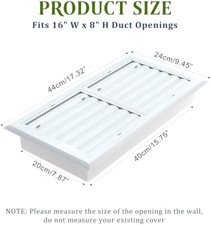16x8 Inch Air Vent Covers, Air Return Vent Cover Grill - Image 2