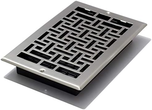 Decor Grates AJL610W-NKL Oriental Wall Register, 6-Inch by 10-Inch by DecorGrates