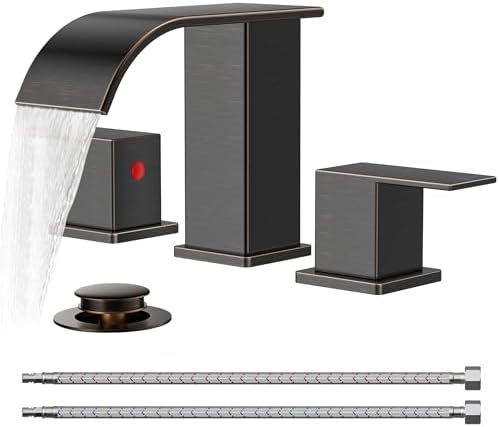 FORIOUS Bathroom Sink Faucet 3 Hole 8 Inch Widespread Oil Rubbed Bronze by FORIOUS