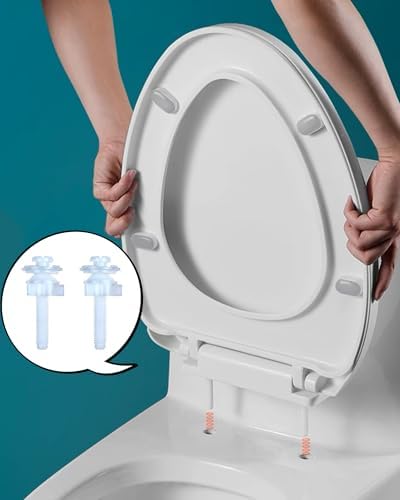 2 Pcs Toilet Seat Screws Replacement Kit LWTCUJOH Plastic Toilet Seats Hinge - Image 3