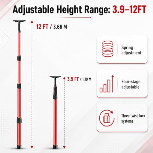 12FT Dust Barrier Poles Kit - Image 2