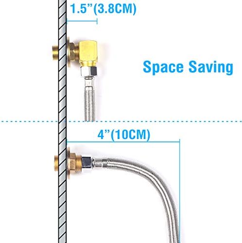 JZBRAIN Installation Kit for Wall Mount Faucet Backsplash Mounted 90 Degree - Image 4