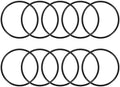 uxcell Nitrile Rubber O-Rings 80mm OD 73mm ID 3.5mm Width, Metric Nitrile by uxcell