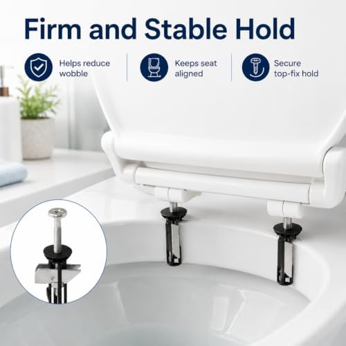 Heavy Duty Toilet Seat Fastener Bolt Kit, Toilet Seat Screws Replacement Kit - Image 2