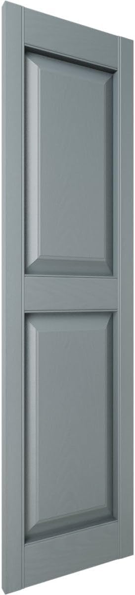 14 3/4"W x 63"H EverColor Raised Panel Exterior Vinyl Shutters, w/Installation - Image 3