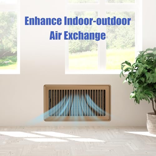 Floor Register Fits 6x12 or 12x6 Duct Opening, 4 Pack Brown Floor Vents - Image 5