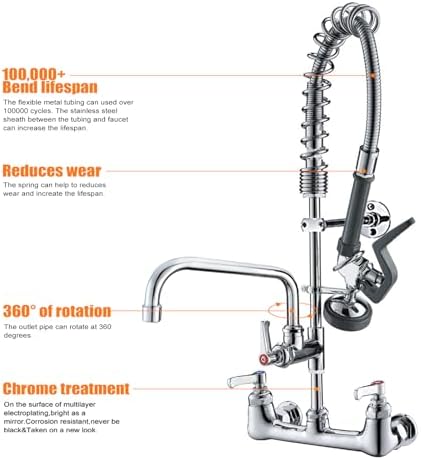 Commercial Sink Faucet with Sprayer - Image 2