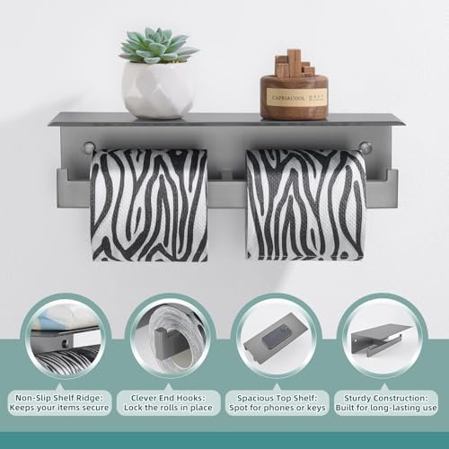 APLusee Double Toilet Paper Holder - Image 4
