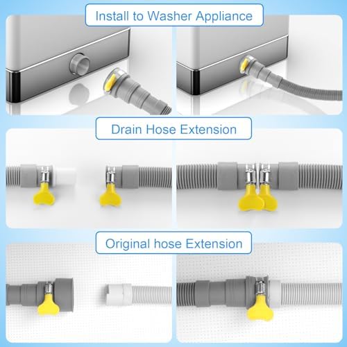 Elyfree Washing Machine Drain Hose, 12 Feet Universal Dishwasher Drain Hose - Image 4
