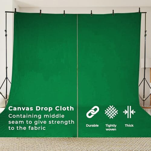Canvas Drop Cloth for Painting 9x6 feet Pack of 1-8oz Painters Drop Cloths for - Image 7