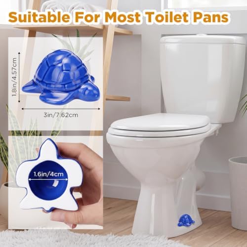 FillTouch Toilet Bolt Covers, Decorative Ceramic Caps, Ocean Blue Color - Image 2