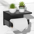 HITSLAM Toilet Paper Holder Matte Black, Adhesive Wall Mount, No Rotation by HITSLAM