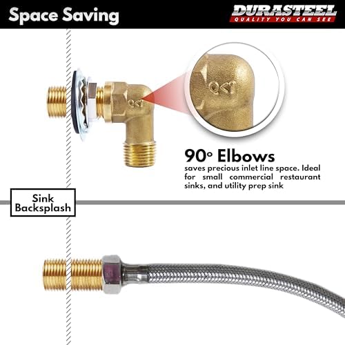 DuraSteel Wall Mount Faucet 90-Degree Elbow - Image 2