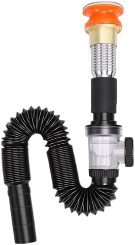 Yunseity Bathroom Sink Drain Kit, Flexible P Trap Drain Pipe by Yunseity