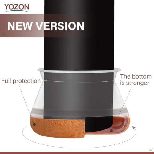 YOZON Chair Leg Floor Protectors Silicone Caps Felt Furniture Pads Covers - Image 2