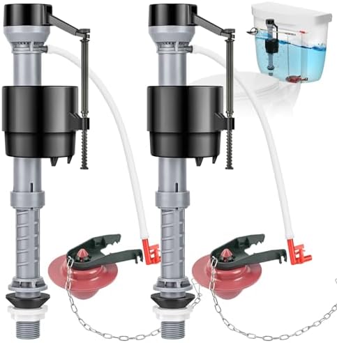Universal Toilet Flusher Replacement Kit, Toilet Fill Valve and 2-Inch Flapper by Unknown