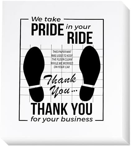 White Car Paper Floor Mats, Temporary Cars Floor Protector, Automotive Mat by FADUOALI