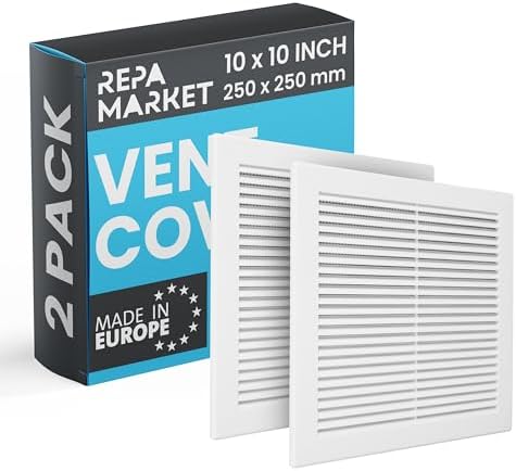 Repa Market 10 x 10 Inch White Square Air Vent Cover by RepaMarket