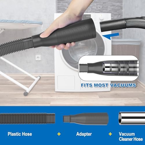 PetOde Dryer Vent Cleaner Kit – Dryer Vent Vacuum Hose Attachment Black - Image 3
