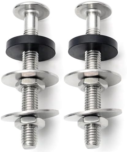 THU833-A Stainless Steel Toilet Tank Bolts & Rubber Gaskets Kit by Unknown
