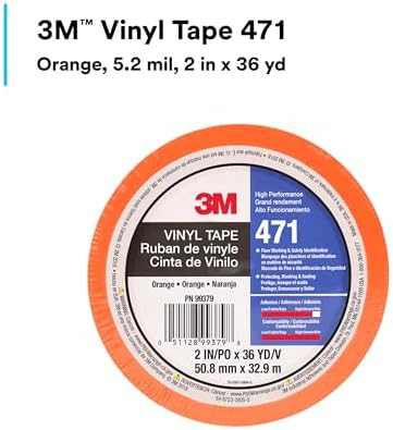 3M Vinyl Tape 471, 5.2 mil, 2 in x 36 yd, 1 Roll - Image 2