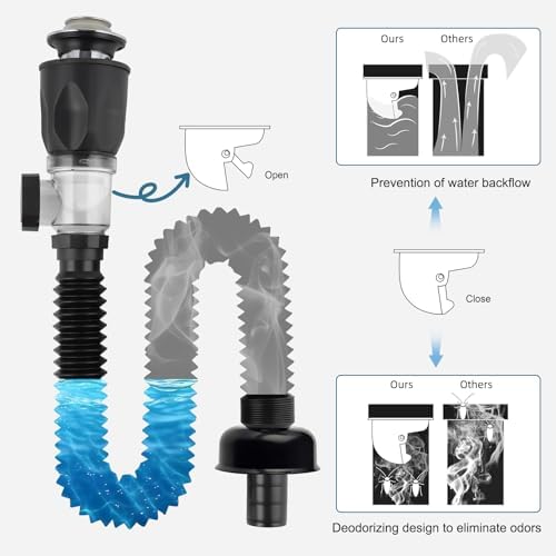 Bathroom Sink Drain Kit, Drain Pipe - Image 3