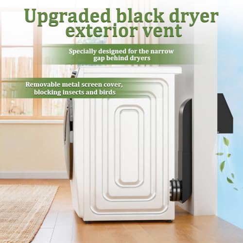 Periscope Dryer Vent with 4 Inch Dryer Vent Cover Outside, 9.5-14.5" Stainless - Image 5