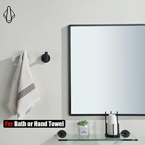 JQK Black Bathroom Towel Hook, Coat Robe Clothes Hook - Image 4